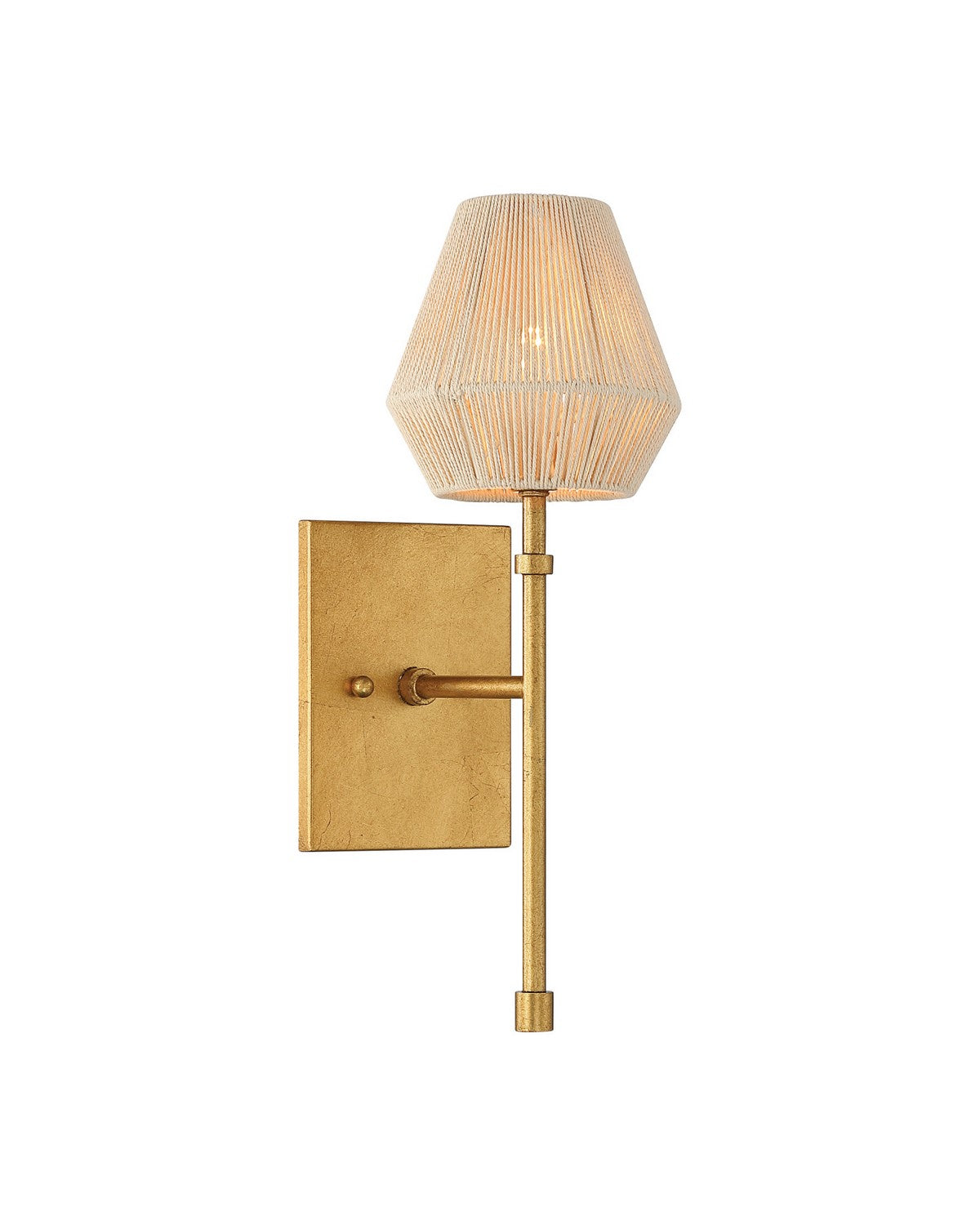 Currey and Company - 5000-0316 - LED Wall Sconce - Francie - Antique Gold Leaf / Natural