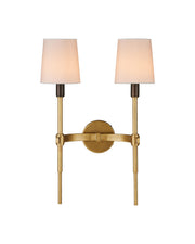 Currey and Company - 5000-0320 - Two Light Wall Sconce - Grigsby - Antique Brass / Bronze