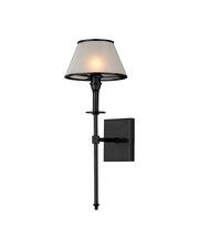Currey and Company - 5500-0065 - LED Wall Sconce - Ronaldo - Matte Black / Frosted