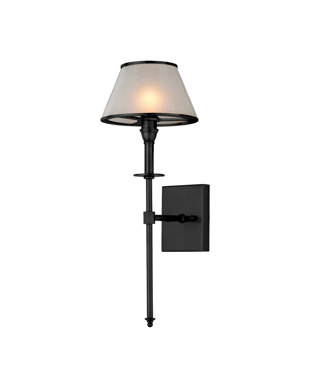 Currey and Company - 5500-0065 - LED Wall Sconce - Ronaldo - Matte Black / Frosted
