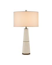Currey and Company - 6000-1082 - One Light Table Lamp - Galuchat - Ivory Faux Shagreen / Brass