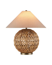 Currey and Company - 6000-1085 - One Light Table Lamp - Casimer - Natural / Brass