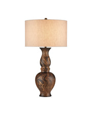 Currey and Company - 6000-1088 - One Light Table Lamp - Carterton - Marbleized Brown