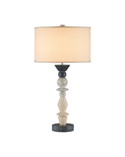 Currey and Company - 6000-1101 - One Light Table Lamp - Cairn - Natural / Midnight Black