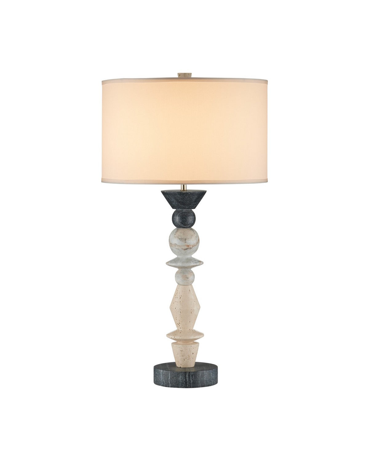 Currey and Company - 6000-1101 - One Light Table Lamp - Cairn - Natural / Midnight Black