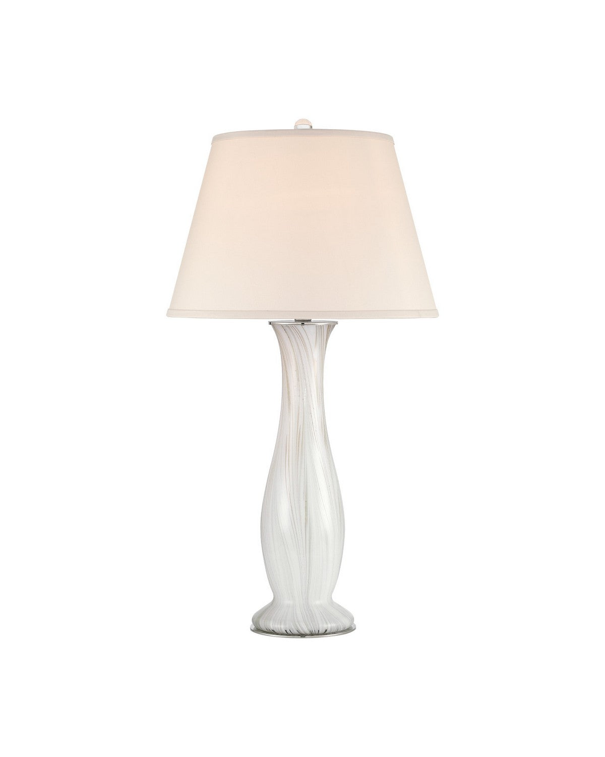 Currey and Company - 6000-1102 - One Light Table Lamp - Penna - Light Gray / Off-White