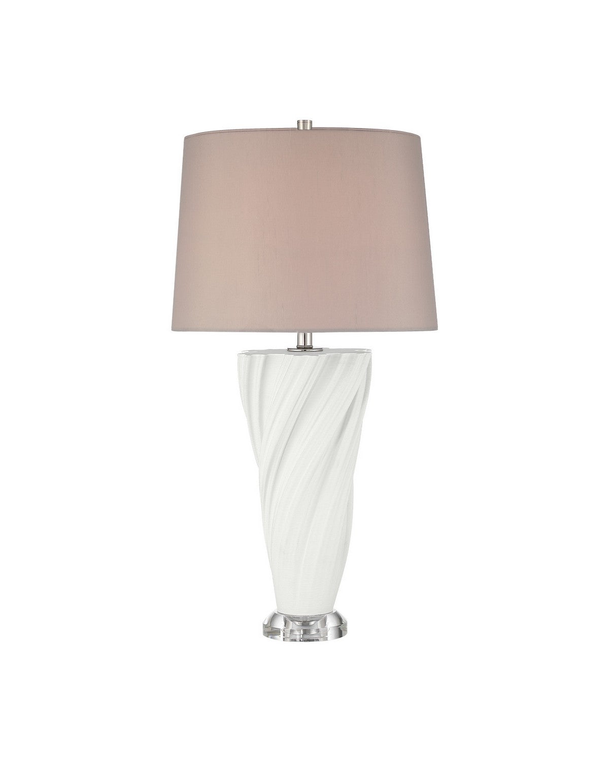 Currey and Company - 6000-1105 - One Light Table Lamp - Ascension - Off-White / Clear