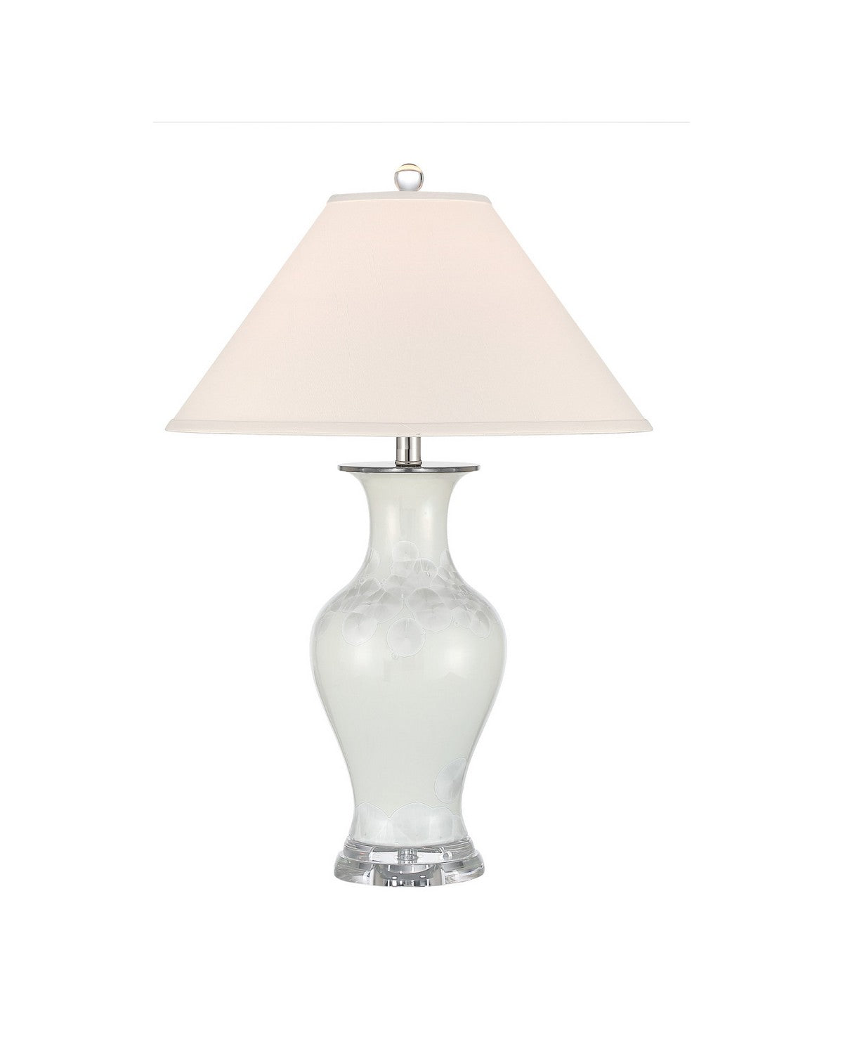 Currey and Company - 6000-1109 - One Light Table Lamp - Crystalline - Off-White / Clear