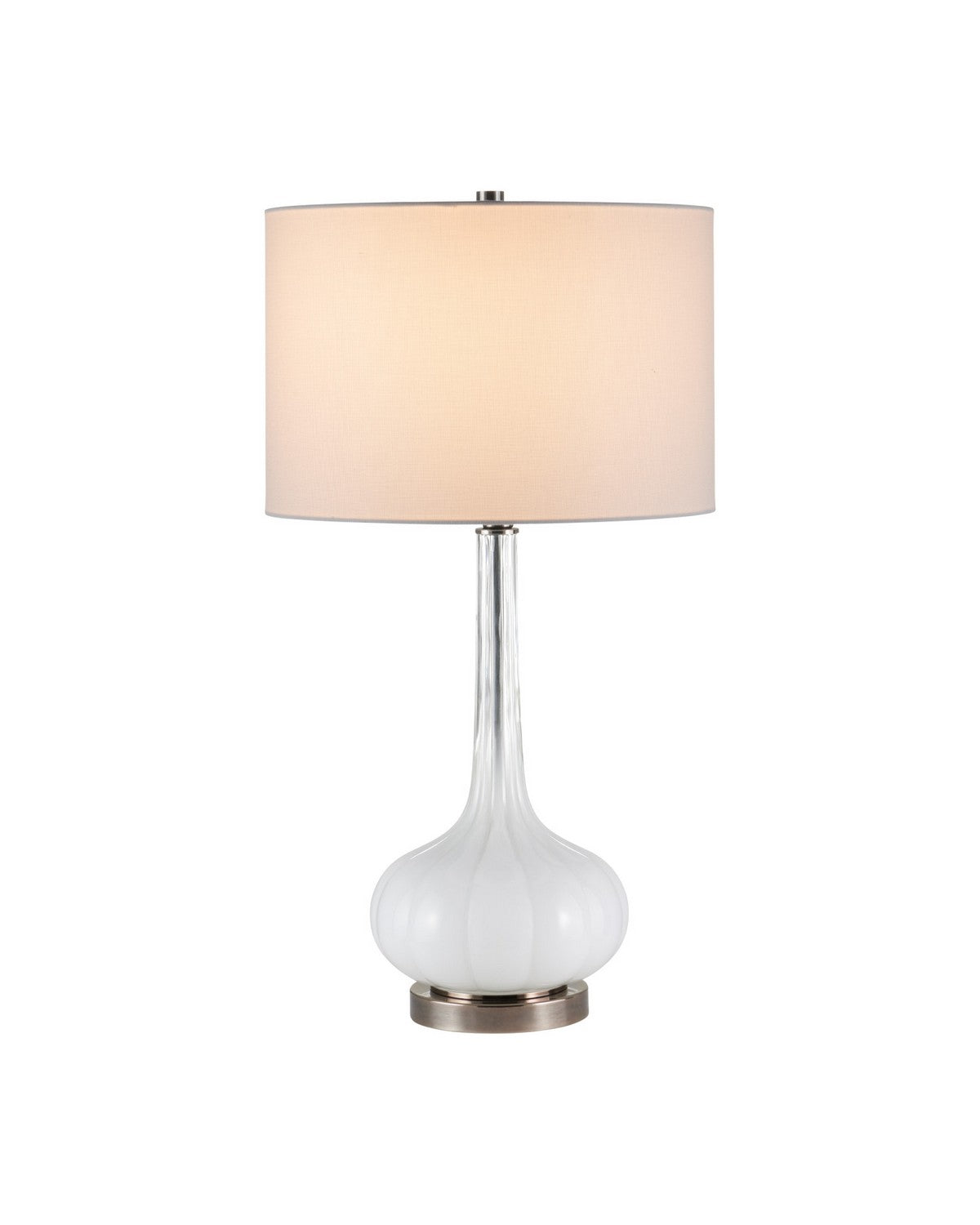 Currey and Company - 6000-1120 - One Light Table Lamp - Blanche - Milky White / Brushed Black Nickel
