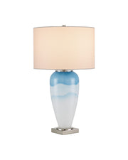 Currey and Company - 6000-1122 - One Light Table Lamp - Heaven - Cloudy Blue / Nickel