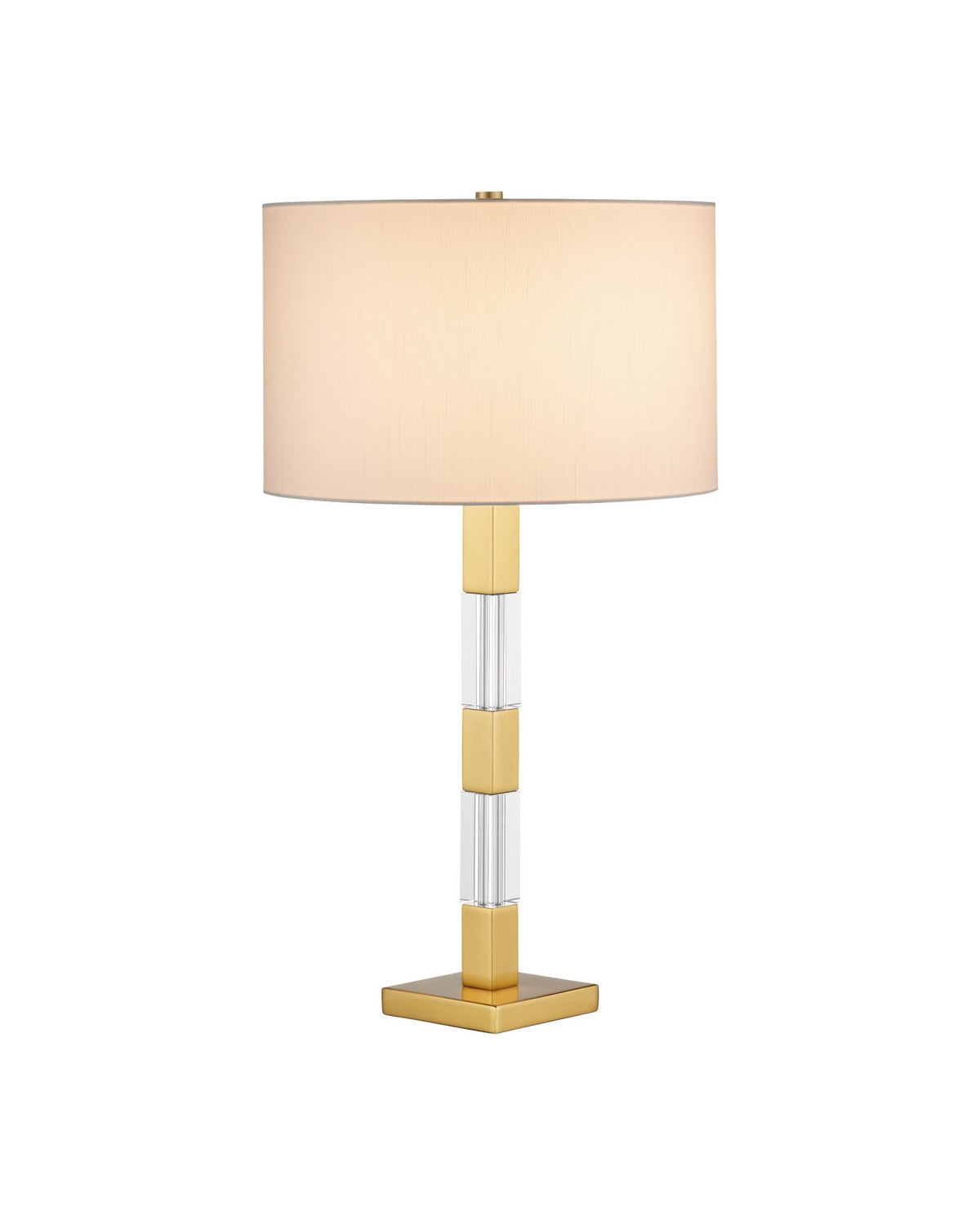 Currey and Company - 6000-1125 - One Light Table Lamp - Toshiro - Clear / Satin Brass