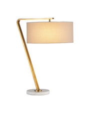 Currey and Company - 6000-1127 - Two Light Table Lamp - Brachium - Antique Brass / Natural White