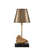 Currey and Company - 6700-0038 - One Light Table Lamp - Migratory - Vintage Brass / Black