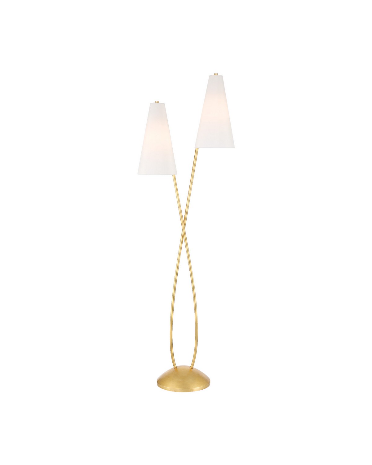 Currey and Company - 8000-0183 - LED Floor Lamp - Pas de Deux - Contemporary Gold Leaf