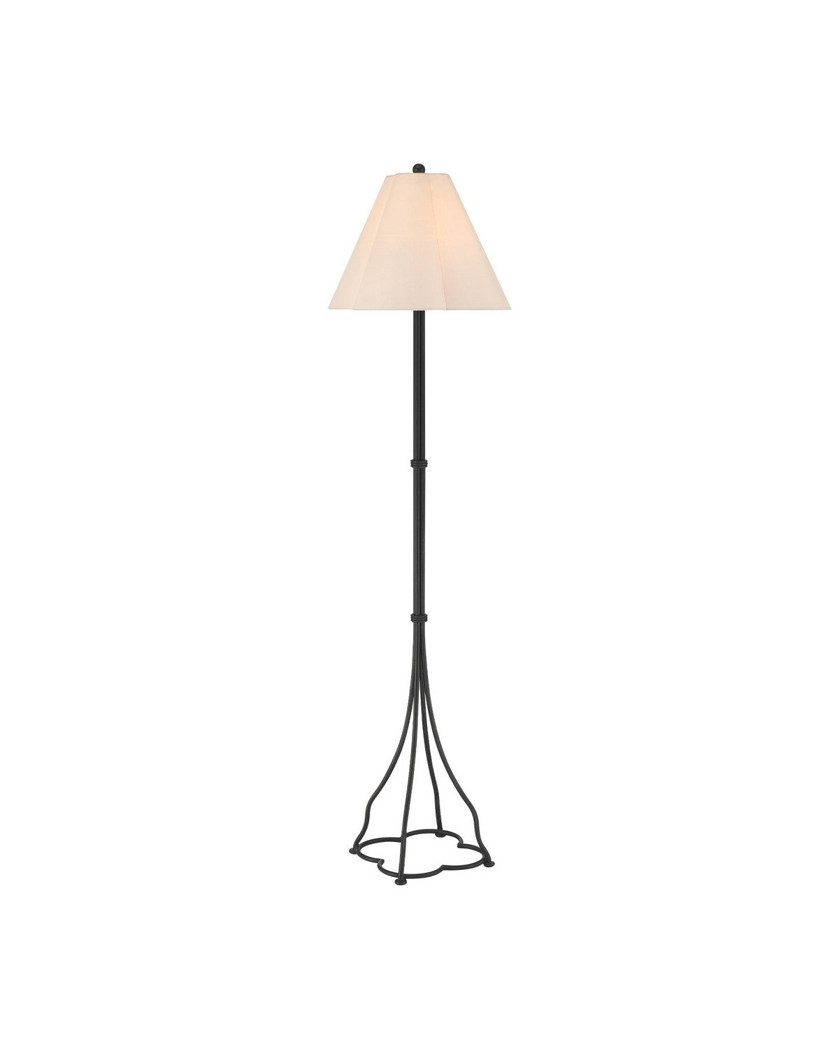 Currey and Company - 8000-0184 - One Light Floor Lamp - Felicity - Brushed Black