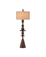 Currey and Company - 8000-0192 - One Light Floor Lamp - Cipher - Walnut Brown
