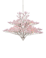 Currey and Company - 9000-1427 - 12 Light Chandelier - Fiorella - Pink / Contemporary Silver Leaf