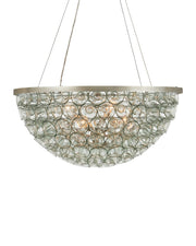 Currey and Company - 9000-1428 - Six Light Chandelier - Eau de Vie - Clear / Contemporary Silver Leaf / Contemporary Silver