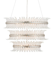 Currey and Company - 9000-1431 - 12 Light Chandelier - Capheira - Frosted / Contemporary Silver Leaf / Contemporary Silver