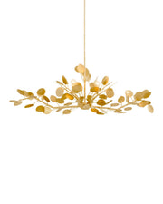 Currey and Company - 9000-1433 - Six Light Chandelier - Lunaria - Contemporary Gold Leaf