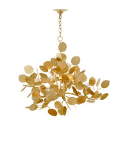 Currey and Company - 9000-1435 - Six Light Chandelier - Lunaria - Contemporary Gold Leaf