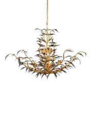 Currey and Company - 9000-1437 - Eight Light Chandelier - Odile - Black / Contemporary Gold Leaf / Contemporary Gold