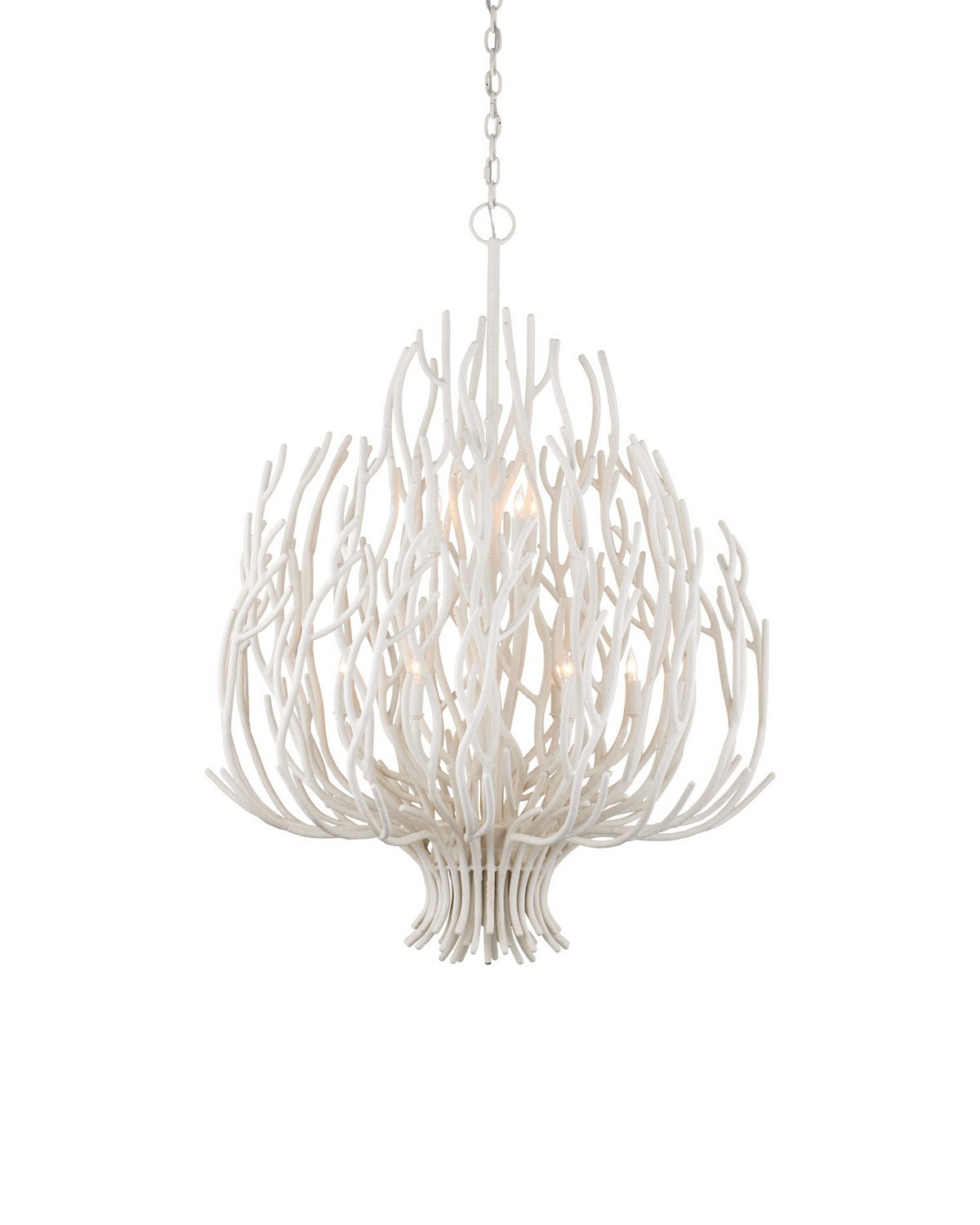 Currey and Company - 9000-1443 - Nine Light Chandelier - Seaward - White Coral