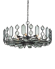 Currey and Company - 9000-1445 - Six Light Chandelier - Ettore - Clear / Blacksmith