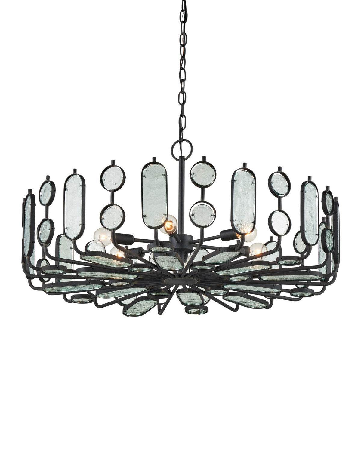 Currey and Company - 9000-1445 - Six Light Chandelier - Ettore - Clear / Blacksmith