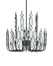 Currey and Company - 9000-1446 - 12 Light Chandelier - Ettore - Clear / Blacksmith