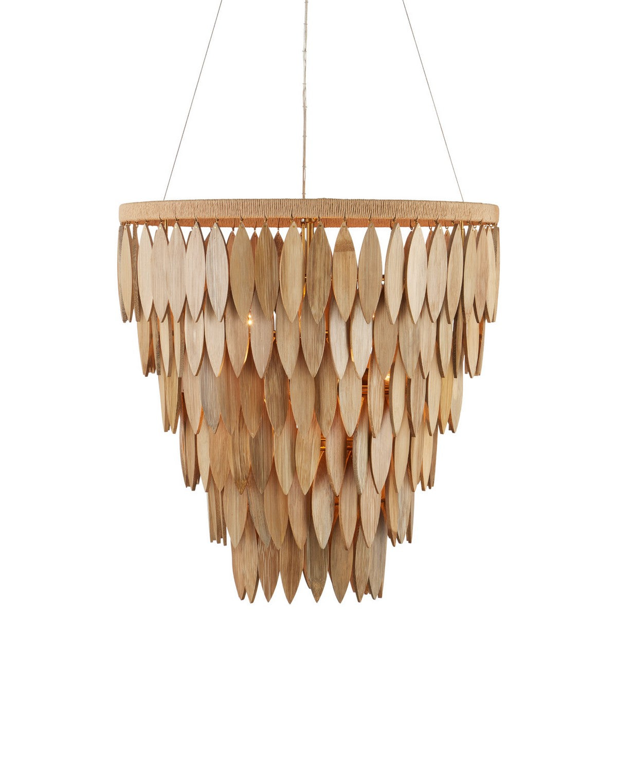 Currey and Company - 9000-1448 - Seven Light Chandelier - Quiver - Natural / Brass
