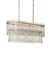 Currey and Company - 9000-1454 - Eight Light Chandelier - Electra - Clear / Antique Brass