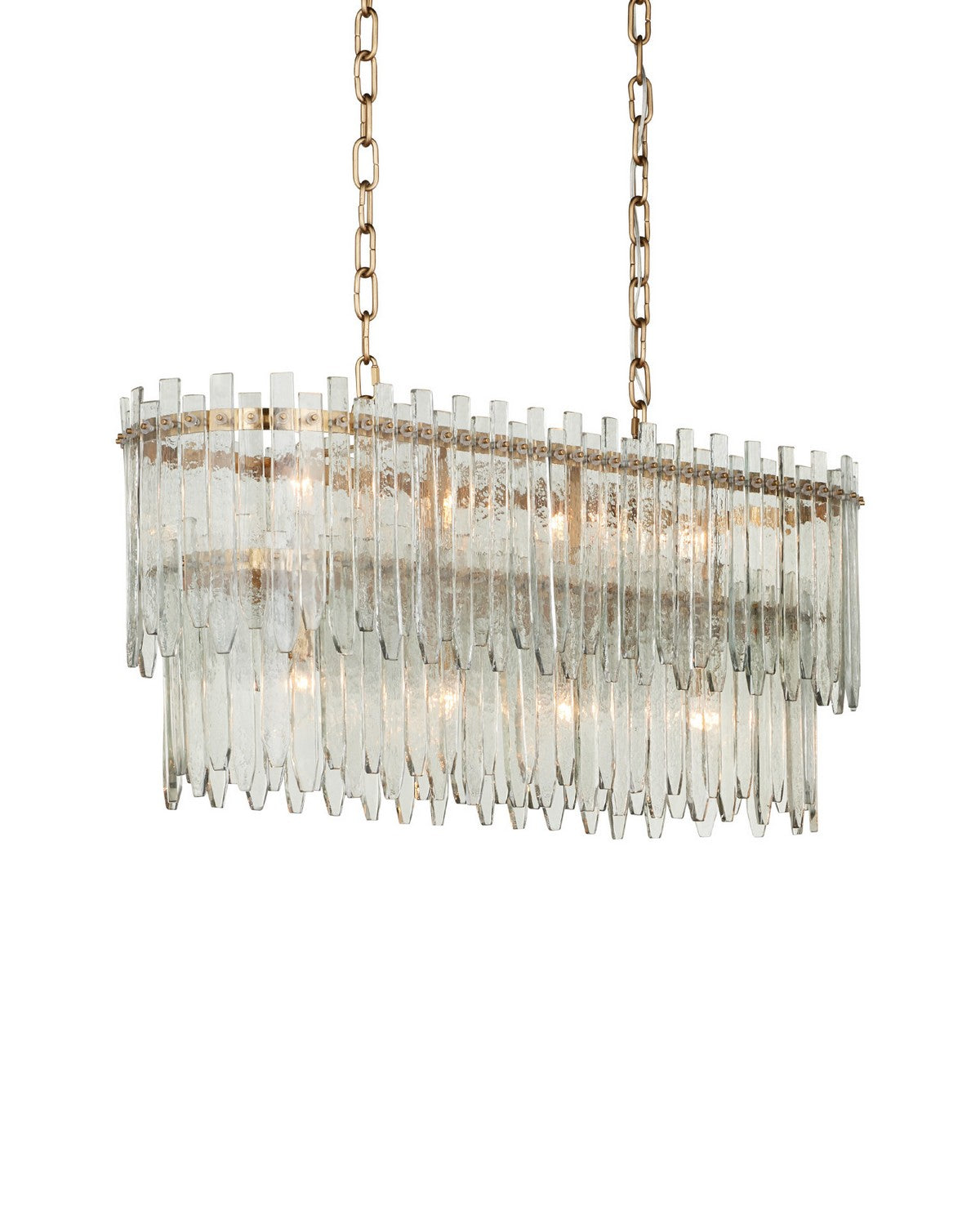 Currey and Company - 9000-1454 - Eight Light Chandelier - Electra - Clear / Antique Brass