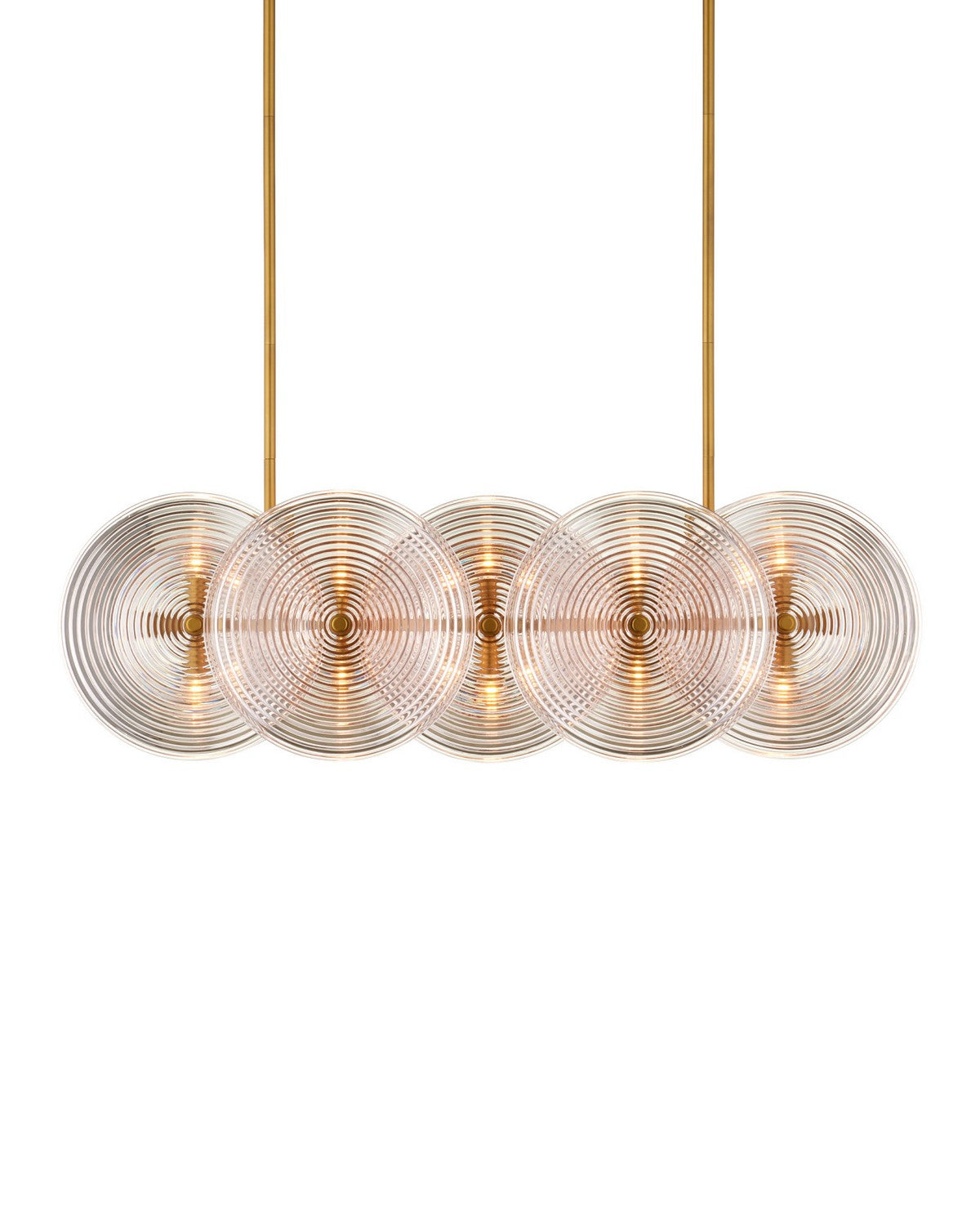 Currey and Company - 9000-1457 - Ten Light Chandelier - Whirlwind - Pale Pink / Brass