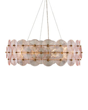 Currey and Company - 9000-1461 - Ten Light Chandelier - Whirlwind - Pale Pink / Brass