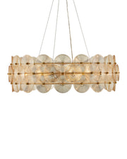 Currey and Company - 9000-1462 - Ten Light Chandelier - Whirlwind - Pale Yellow / Brass