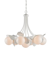 Currey and Company - 9000-1465 - Seven Light Chandelier - Effloresce - Gesso White / White