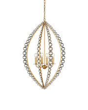 Currey and Company - 9000-1466 - Four Light Chandelier - Amadora - Clear / Antique Gold Leaf