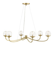 Currey and Company - 9000-1472 - LED Chandelier - Wexler - Polished Antique Brass / Clear