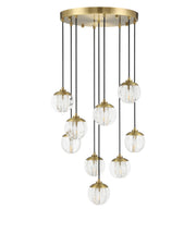 Currey and Company - 9000-1473 - LED Chandelier - Wexler - Polished Antique Brass / Clear