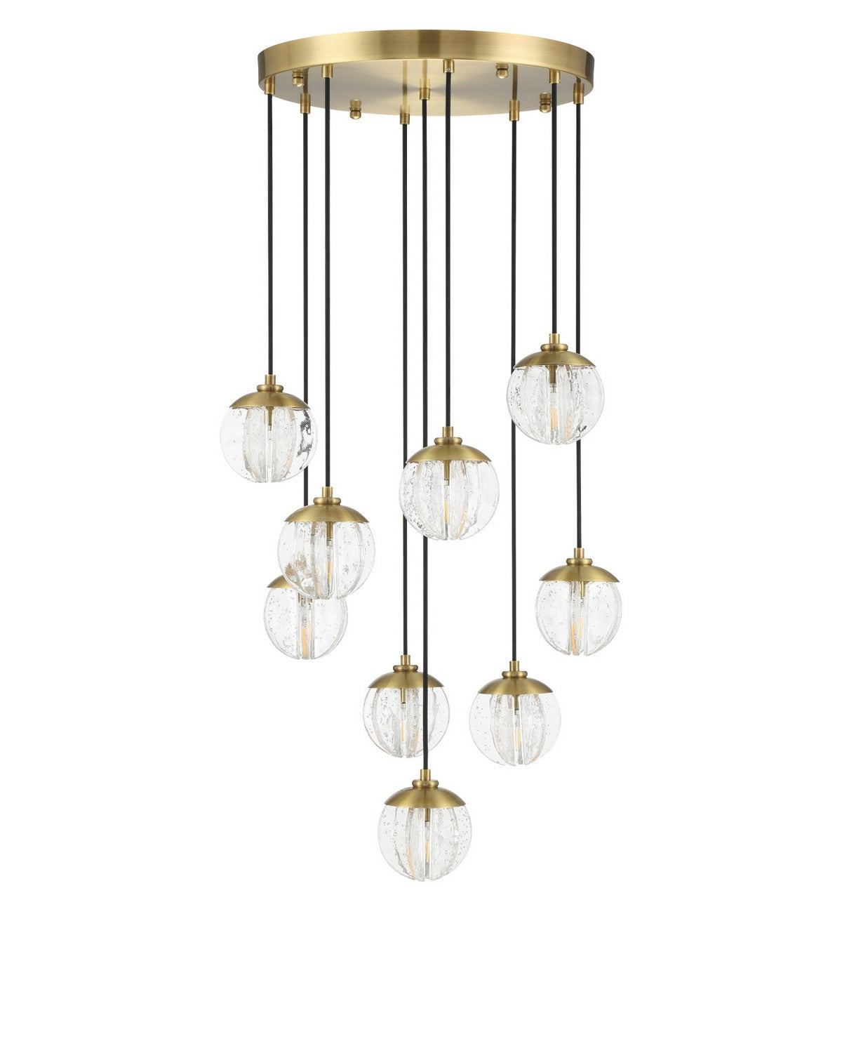 Currey and Company - 9000-1473 - LED Chandelier - Wexler - Polished Antique Brass / Clear