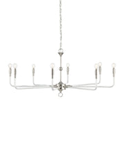 Currey and Company - 9000-1474 - Eight Light Chandelier - Nantucket - Polished Nickel / Clear