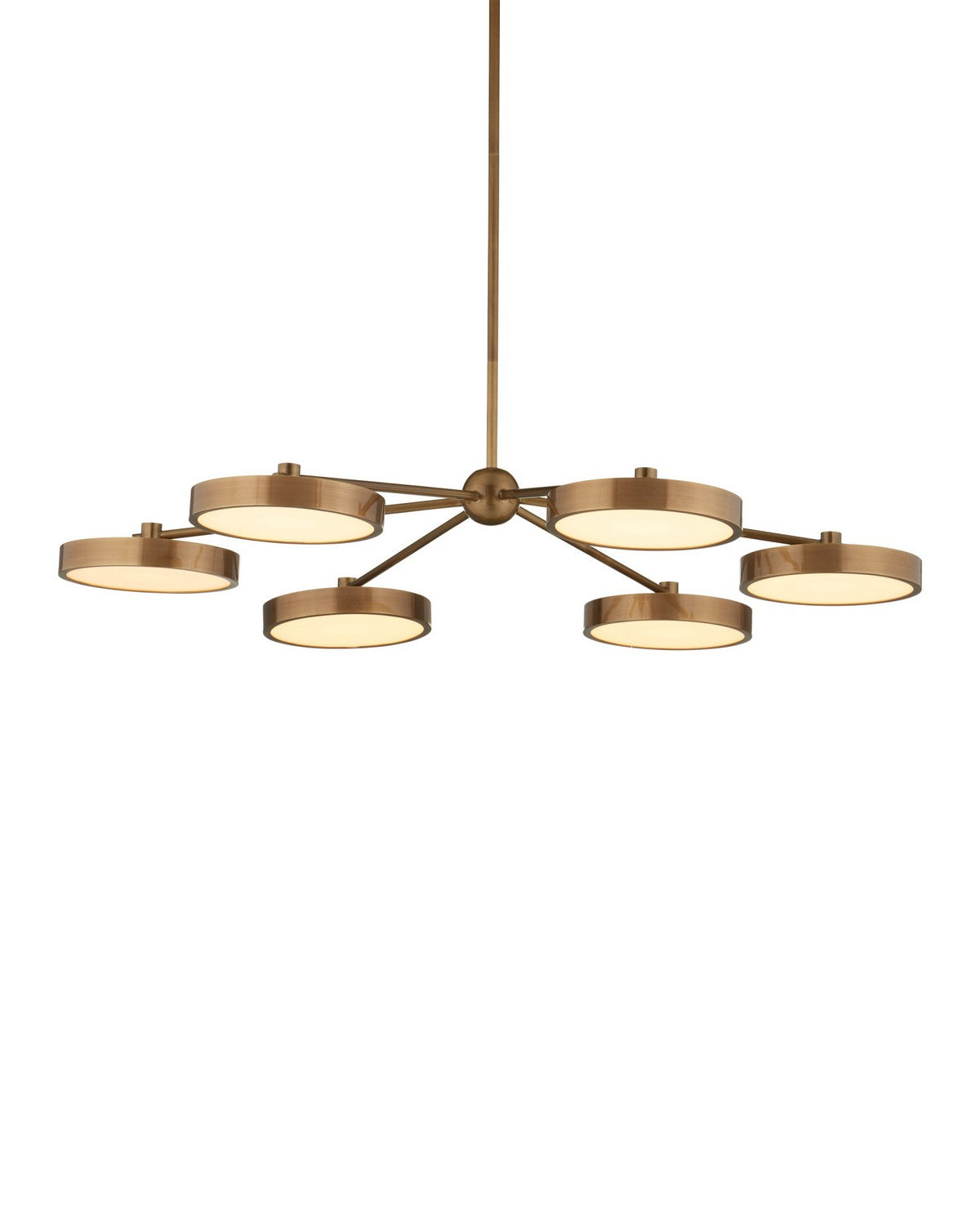 Currey and Company - 9000-1476 - LED Chandelier - Merrick - Polished Antique Brass / White