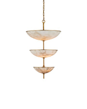 Currey and Company - 9000-1479 - Six Light Chandelier - Volterra - Natural / Antique Brass