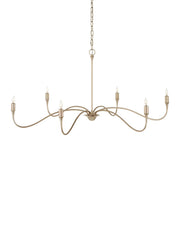 Currey and Company - 9000-1480 - Six Light Chandelier - Lardner - Champagne