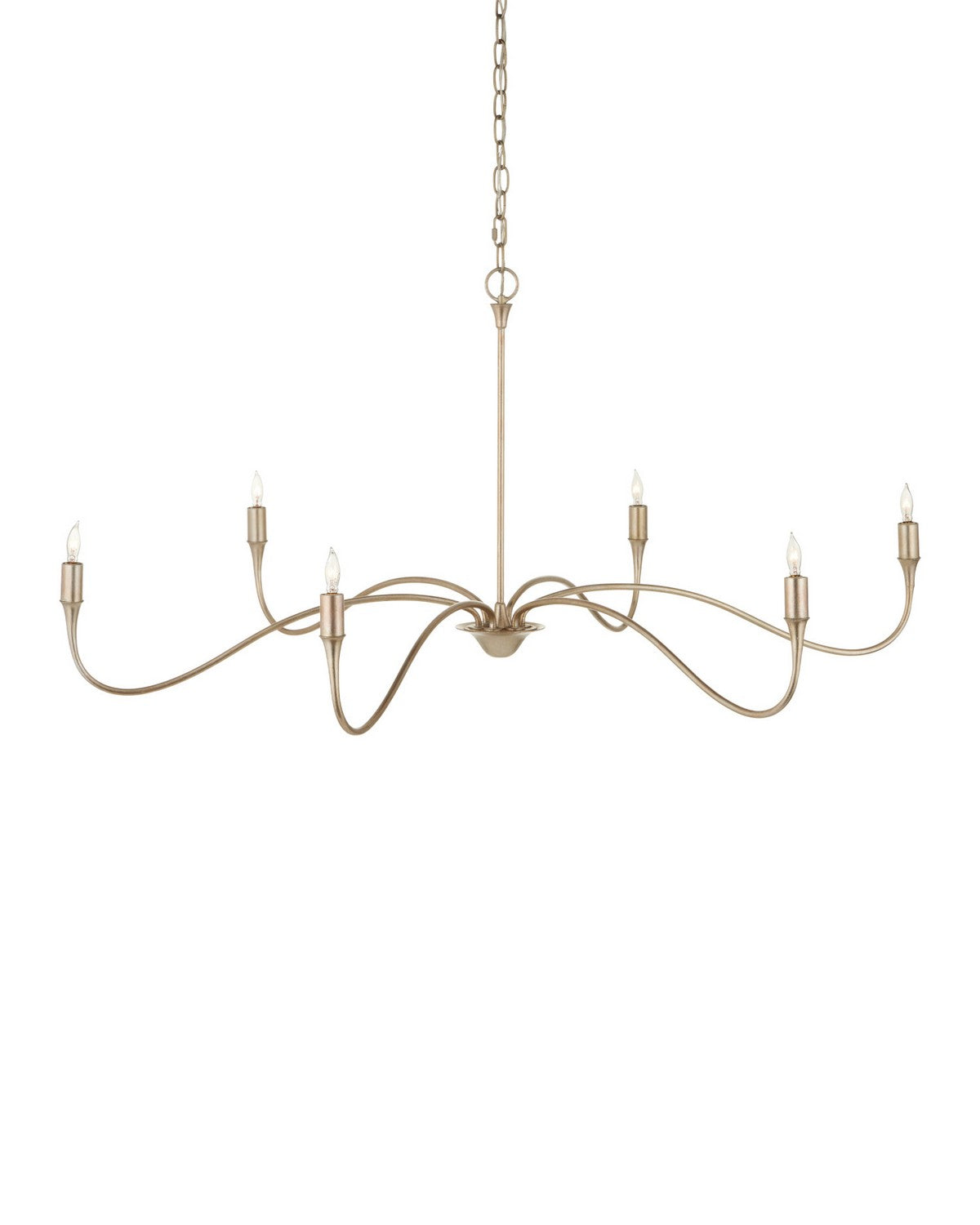 Currey and Company - 9000-1480 - Six Light Chandelier - Lardner - Champagne
