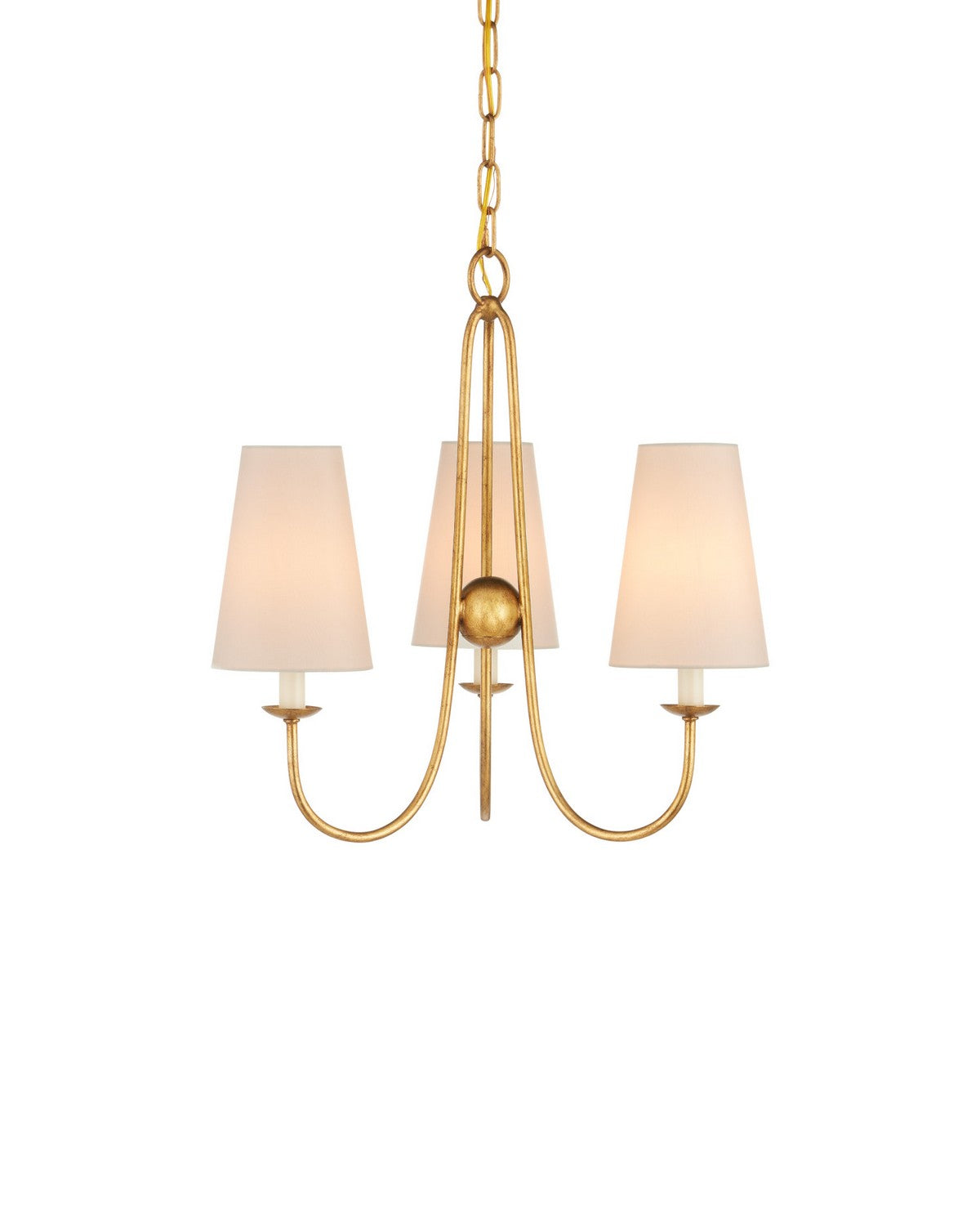 Currey and Company - 9000-1483 - Three Light Chandelier - Brayden - Antique Gold Leaf