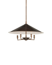 Currey and Company - 9000-1489 - Five Light Chandelier - Barnaba - Brushed Brown / Off-White