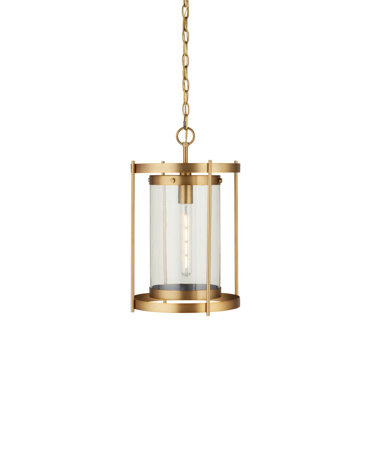Currey and Company - 9000-1493 - One Light Pendant - Pippin - Antique Brass / Clear