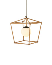 Currey and Company - 9500-0028 - One Light Outdoor Lantern - Denison - Natural / Bronze / Frosted White